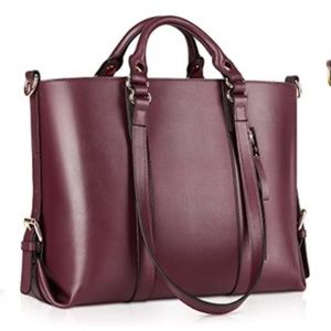 Kattee Red/Burgundy Classic Genuine Leather Cross-body Bag